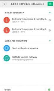 Mi Home app Xiaomi Humidity sensor 10m 300x500