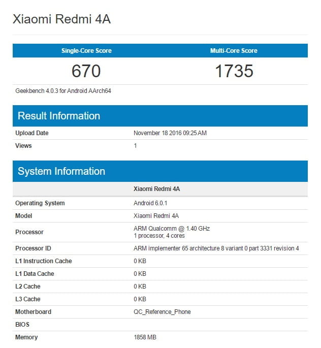 Xiaomi Redmi 4A