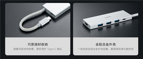 داکینگ USB نوع C پنج در یک شیائومی